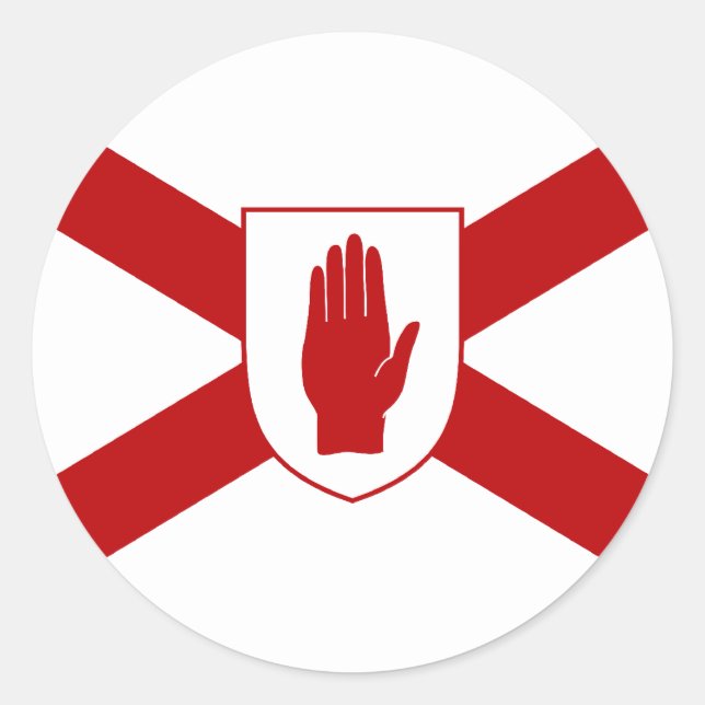 Adesivo bandeira de Saint Patrick'S For Norte Ireland (Frente)