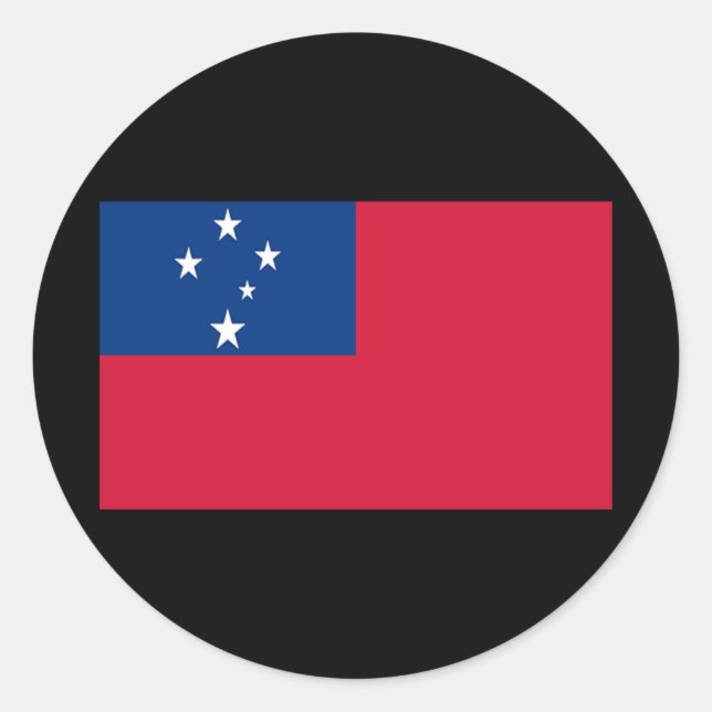 Adesivo Bandeira de Samoa (Frente)