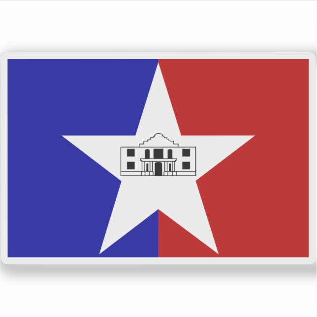 Adesivo Bandeira de San Antonio, Texas (Frente)
