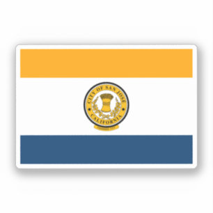 Adesivo Bandeira de San Jose, Califórnia