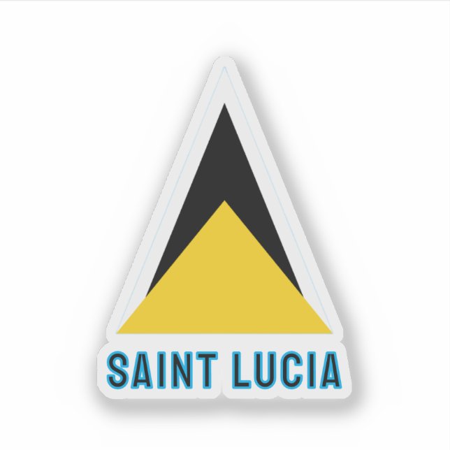 Adesivo Bandeira de Santa Lúcia (Frente)