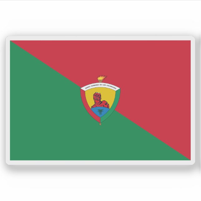 Adesivo Bandeira de Santo Domingo, Equador (Frente)