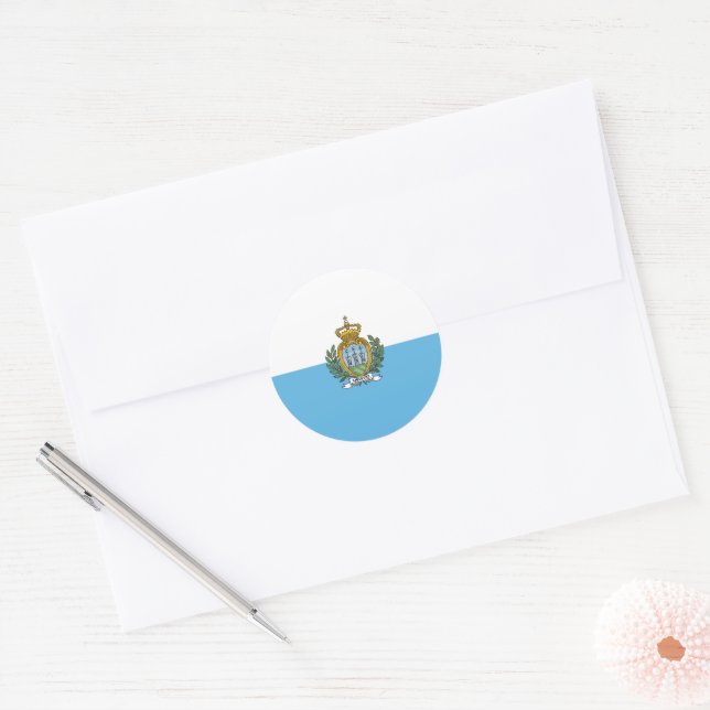 Adesivo Bandeira de São Marino (Envelope)