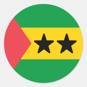 Adesivo Bandeira de São Tomé e Príncipe