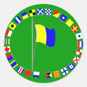 Adesivo Bandeira de sinal náutico do quilo "que eu desejo
