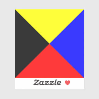 Adesivo Bandeira de Sinalização Marítima Zulu ICS