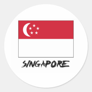 Adesivo Bandeira de Singapore