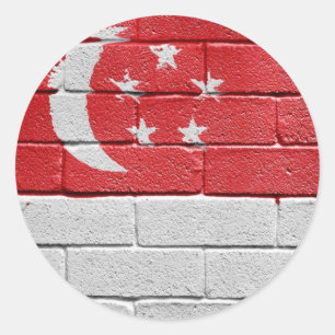 Adesivo Bandeira de Singapore