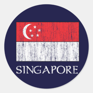 Adesivo Bandeira de Singapore