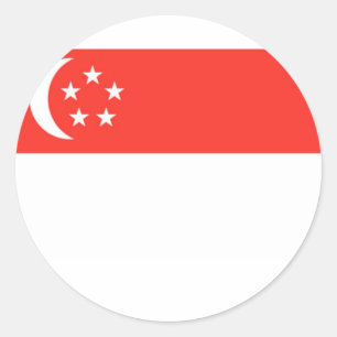 Adesivo Bandeira de Singapore