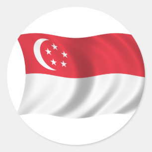 Adesivo Bandeira de Singapore