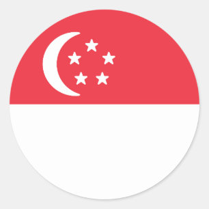 Adesivo Bandeira de Singapura