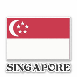 Adesivo Bandeira de Singapura
