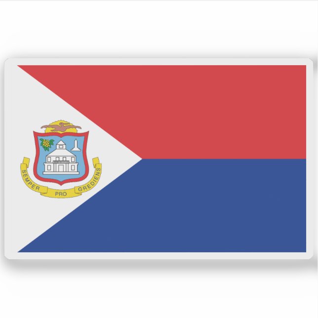 Adesivo Bandeira de Sint Maarten (Frente)