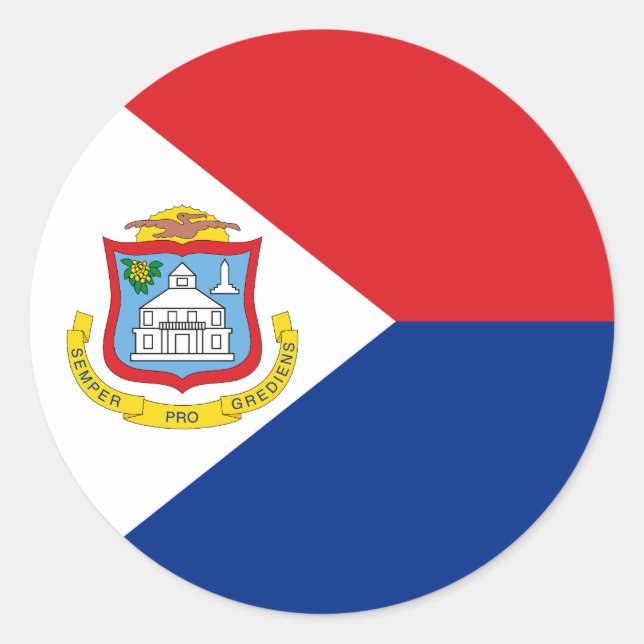 Adesivo Bandeira de Sint Maarten (Frente)