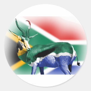 Adesivo Bandeira de Springbock na África do Sul