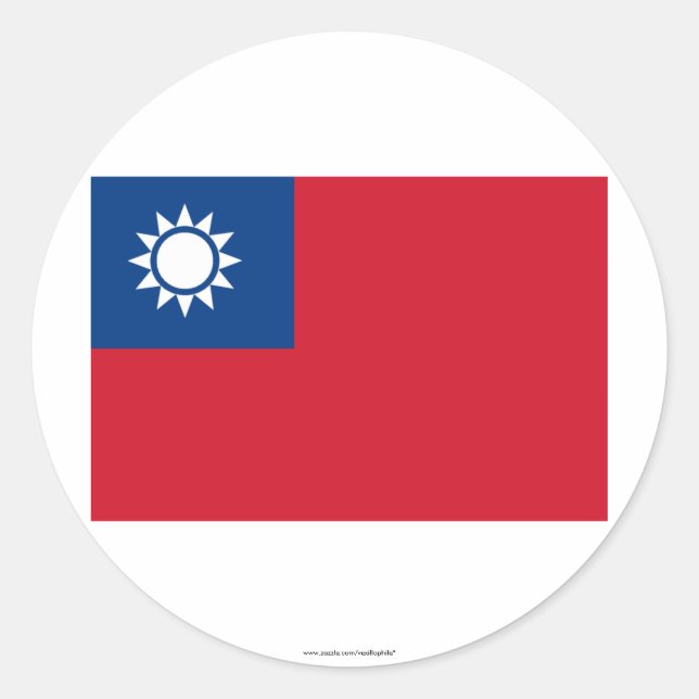 Adesivo Bandeira de Taiwan (Frente)