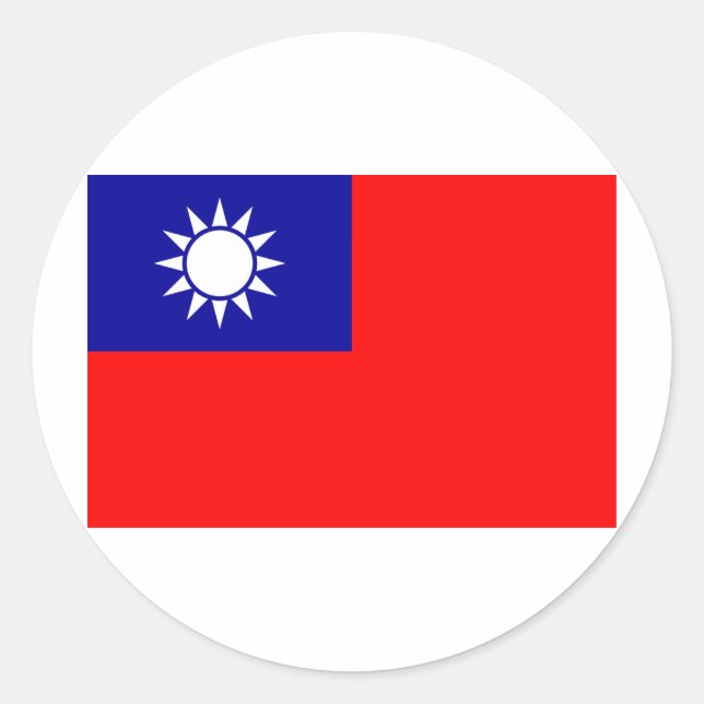 Adesivo Bandeira de Taiwan (Frente)