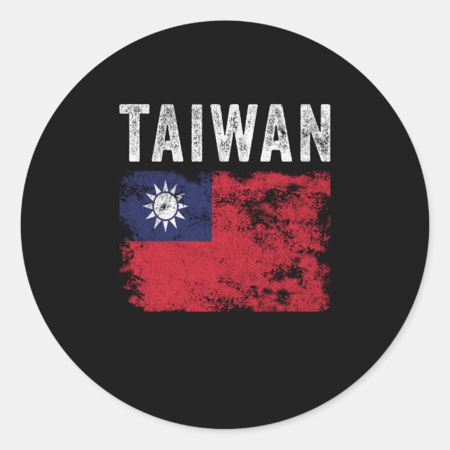 Adesivo Bandeira de Taiwan em dificuldades - Bandeira de T (Frente)
