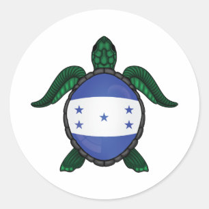 Adesivo Bandeira de tartaruga-do-mar das Honduras