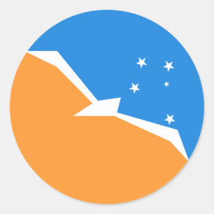 Adesivo Bandeira de Terra do Fogo. Patagonia, Argentina