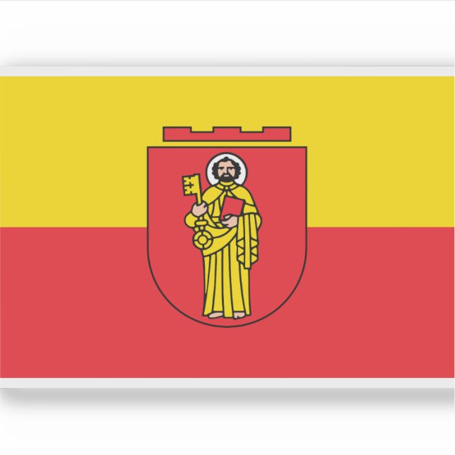 Adesivo Bandeira de Trier, Alemanha (Frente)