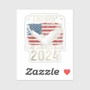Adesivo Bandeira de Trump 2024 toma a América de volta hom