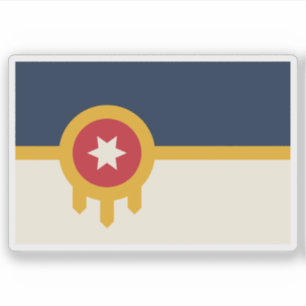 Adesivo Bandeira de Tulsa, Oklahoma, EUA