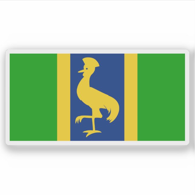 Adesivo Bandeira de Uganda (1962) (Frente)