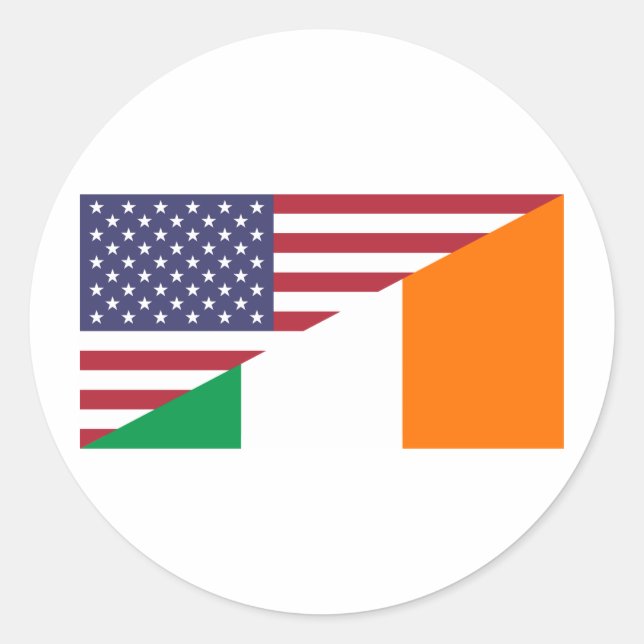 Adesivo Bandeira de USA/Ireland (Frente)