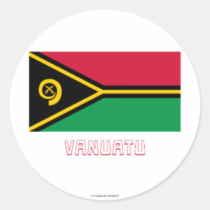 Adesivo Bandeira de Vanuatu com nome