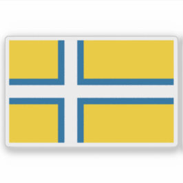 Adesivo Bandeira de Västergötland (West Gothland), Suecia