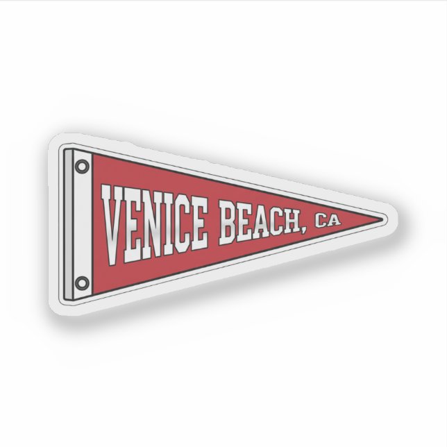 Adesivo Bandeira de Venice Beach, CA (Frente)