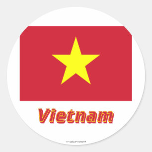 Adesivo Bandeira de Vietnam com nome