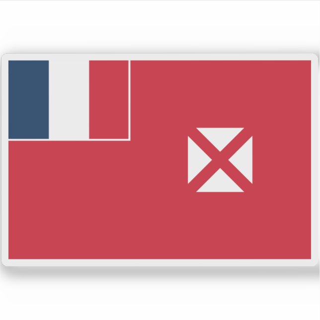 Adesivo Bandeira de Wallis e Futuna, França (Frente)