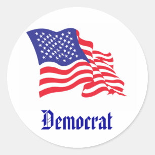 Adesivo Bandeira Democrata Americana