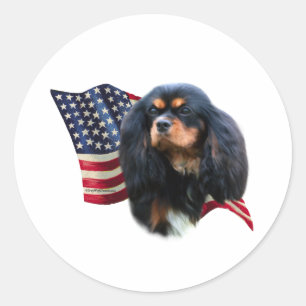 Adesivo Bandeira descuidado do Spaniel de rei Charles -
