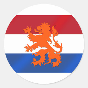 Adesivo Bandeira desenfreado holandesa de Países Baixos d