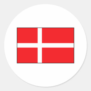 Adesivo Bandeira dinamarquesa T-shirts e presentes