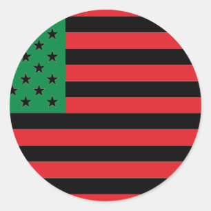 Adesivo Bandeira do afro-americano - preto e verde