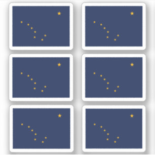 Adesivo Bandeira do Alasca, bandeira do Estado americano