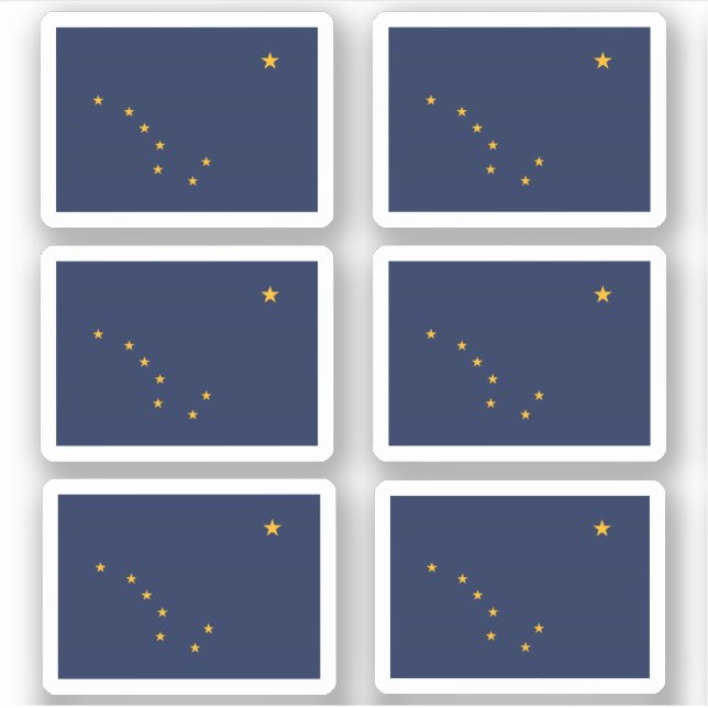 Adesivo Bandeira do Alasca, bandeira estadual americana (Frente)