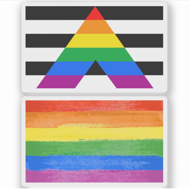 Adesivo Bandeira do Aliado Hétero (Frente)