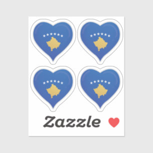 Adesivo bandeira do amor do Kosovo orgulho