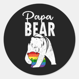 Adesivo Bandeira do Arco-íris do Orgulho Gay do Papai Urso