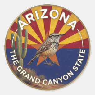Adesivo 🌵 Bandeira do Arizona e Trepadeira de Cacto Sudoe