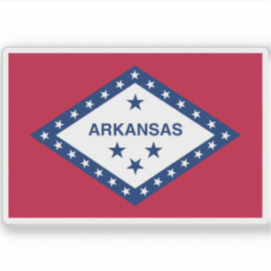 Adesivo Bandeira do Arkansas