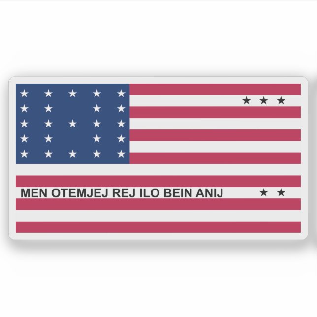 Adesivo Bandeira do Atoll de Bikini, Ilhas Marshall (Frente)