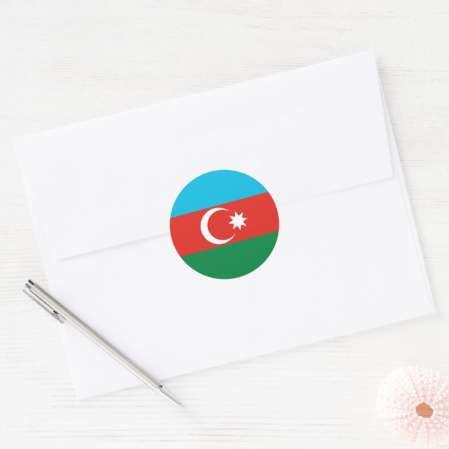 Adesivo Bandeira do Azerbaijão (Envelope)