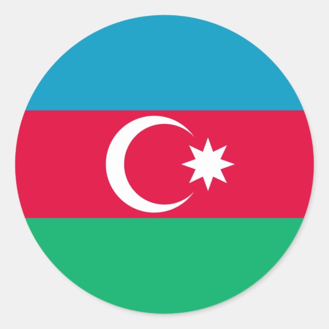Adesivo Bandeira do Azerbaijão Sticker (Frente)